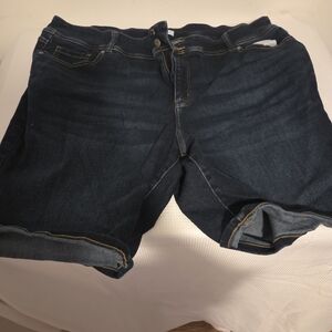 Lane Bryant Dark Blue Jean Shorts